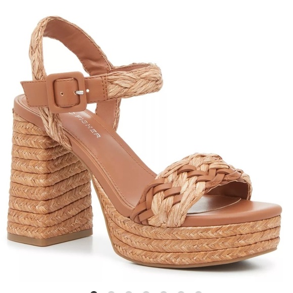 Marc Fisher Seclude Platform Raffia Sandal - Picture 1 of 10